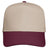 Valucap Five - Panel Twill Cap - Valucap 8869 Khaki/ Maroon Adjustable Hats