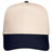 Valucap Five - Panel Twill Cap - Valucap 8869 Natural/ Navy Adjustable Hats