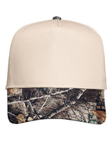Valucap Five - Panel Twill Cap - Valucap 8869 Natural/ Realtree All Purpose Adjustable Hats