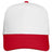 Valucap Five - Panel Twill Cap - Valucap 8869 White/ Red Adjustable Hats
