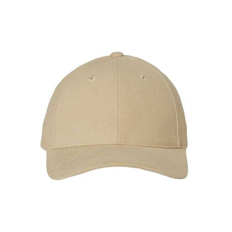 Valucap Heavy Brushed Twill Structured Cap - Valucap 9910 Black Adjustable Hats