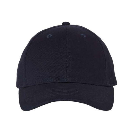 Valucap Heavy Brushed Twill Structured Cap - Valucap 9910 Navy Adjustable Hats