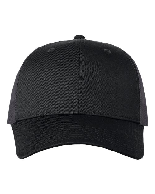 Valucap Mesh - Back Twill Trucker Cap - Valucap VC400 Black/ Charcoal Adjustable Hats