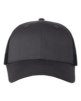 Valucap Mesh - Back Twill Trucker Cap - Valucap VC400 Charcoal/ Black Adjustable Hats
