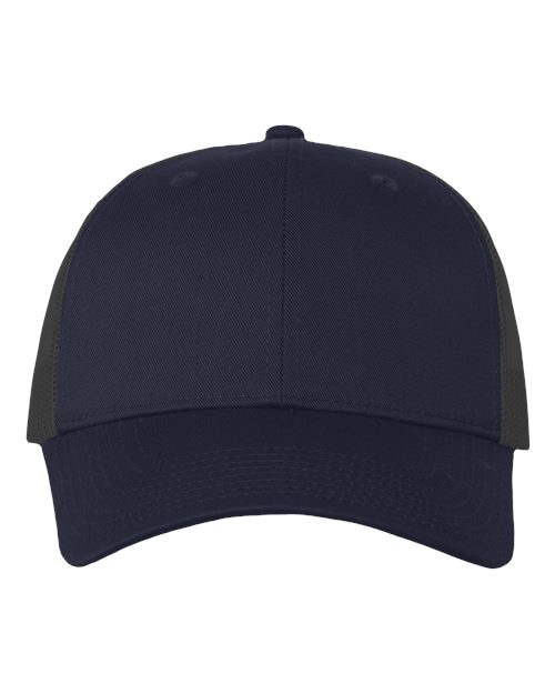 Valucap Mesh - Back Twill Trucker Cap - Valucap VC400 Navy/ Charcoal Adjustable Hats