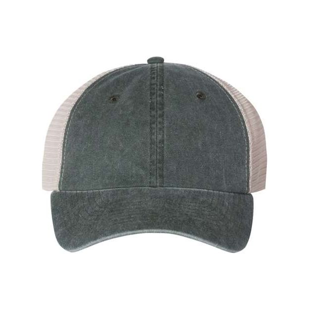 Valucap Pigment - Dyed Trucker Cap - Valucap SP510 Forest/ Stone Adjustable Hats