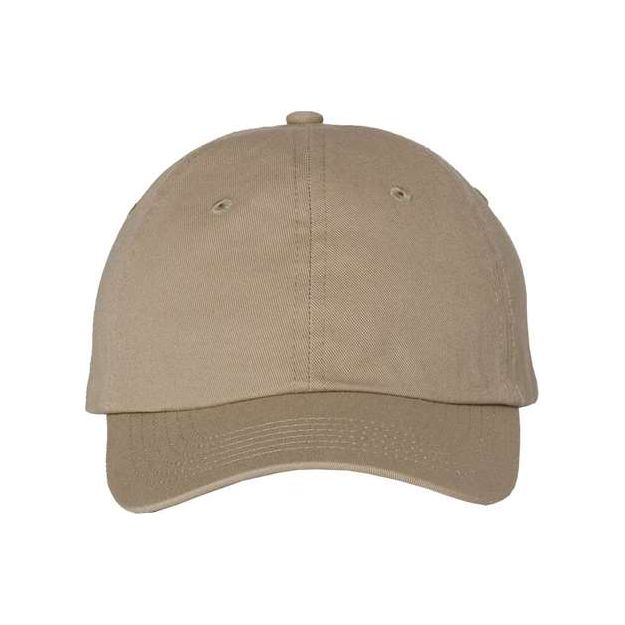 Valucap Youth Small Fit Bio - Washed Dad Hat - Valucap VC300Y Khaki Adjustable Hats
