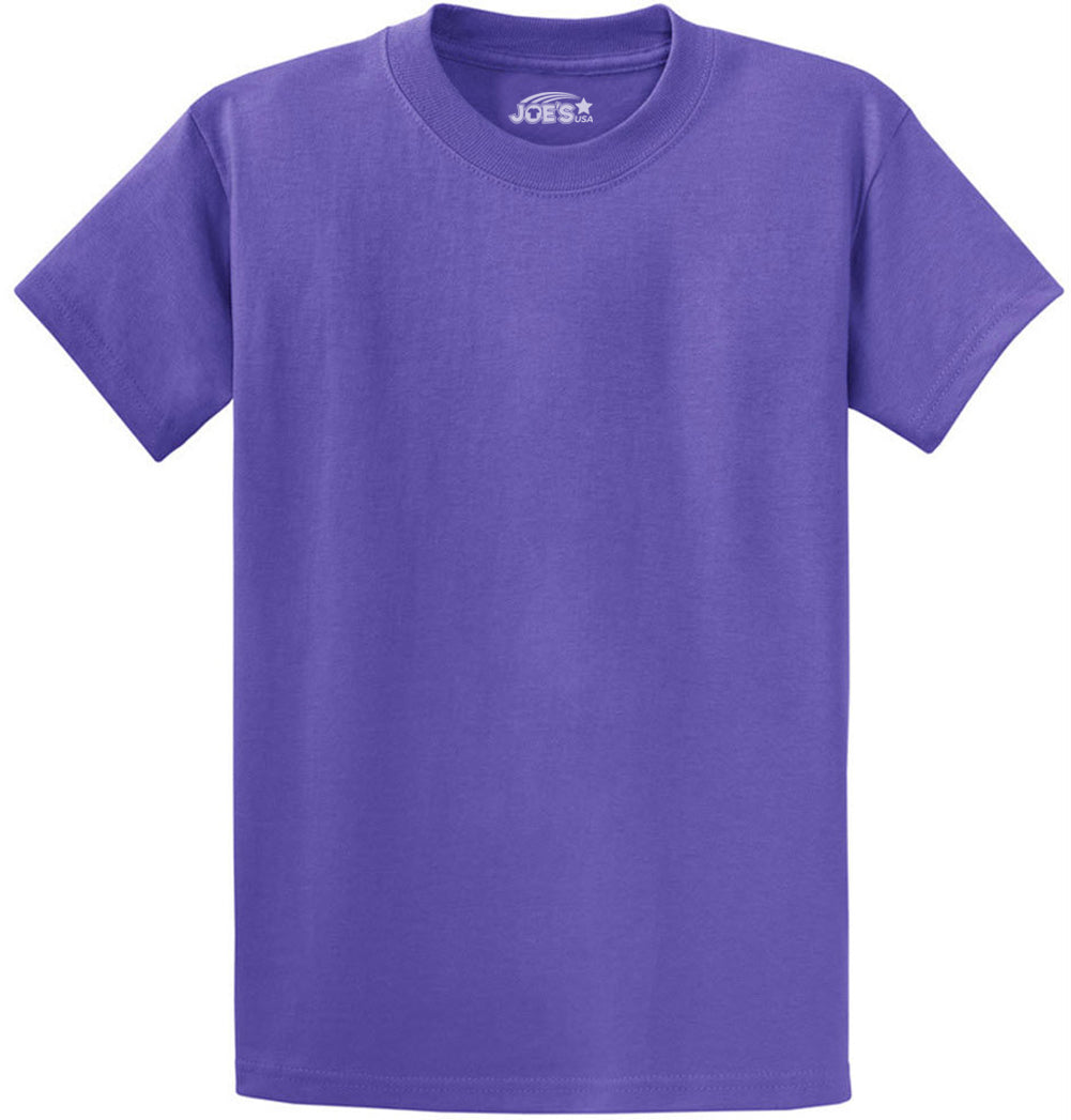 Joe's USA Mens Heavyweight Wholesale 6.1-ounce, 100% Cotton T-Shirt - Violet - JUSA T-Shirts Joe's USA Violet S
