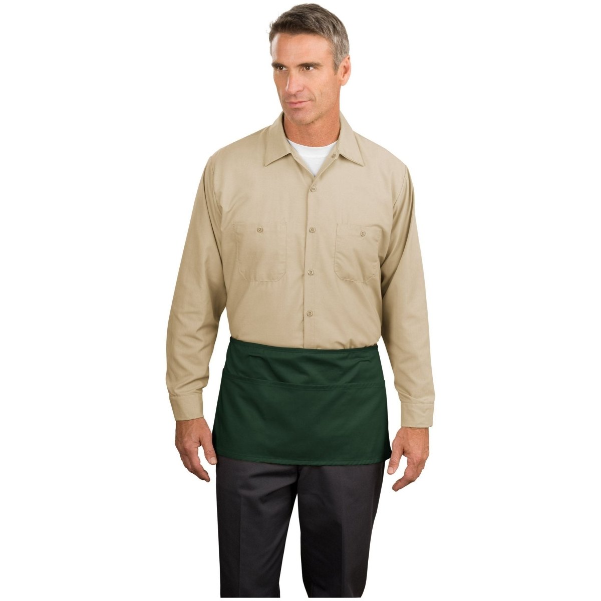 Waist Apron with Pockets Hunter Green Aprons