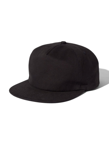 WELD 5 - Panel Brushed Cotton Hat BLACK Hats