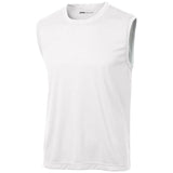 Men's Sleeveless Athletic Tee Shirt. Sizes XS-4XL Activewear DRI-EQUIP White XS