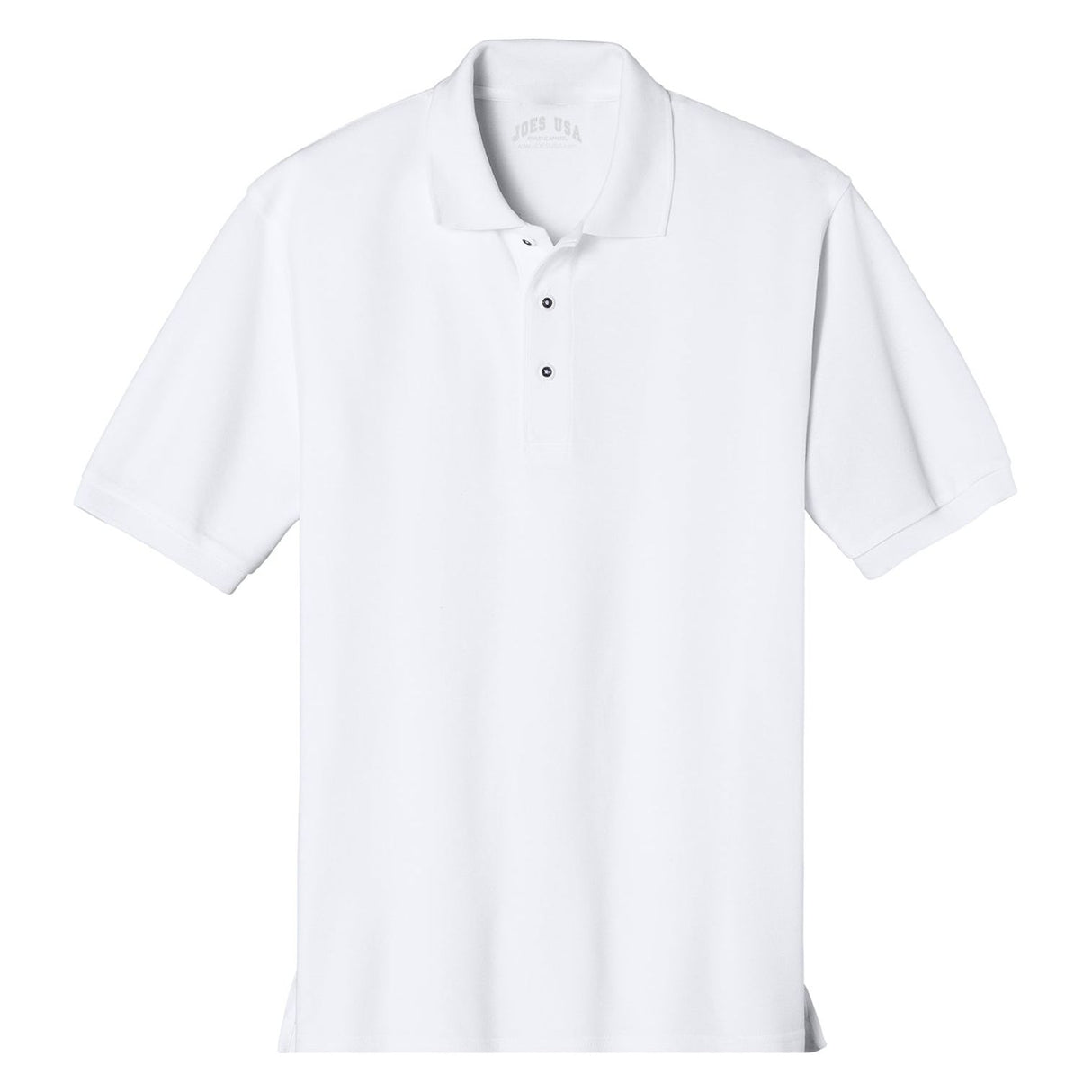 Mens Classic Silk Touch Polo Shirts in 36 Colors and Sizes: XS-6XL-White Polos/Knits Joe's USA White X-Small