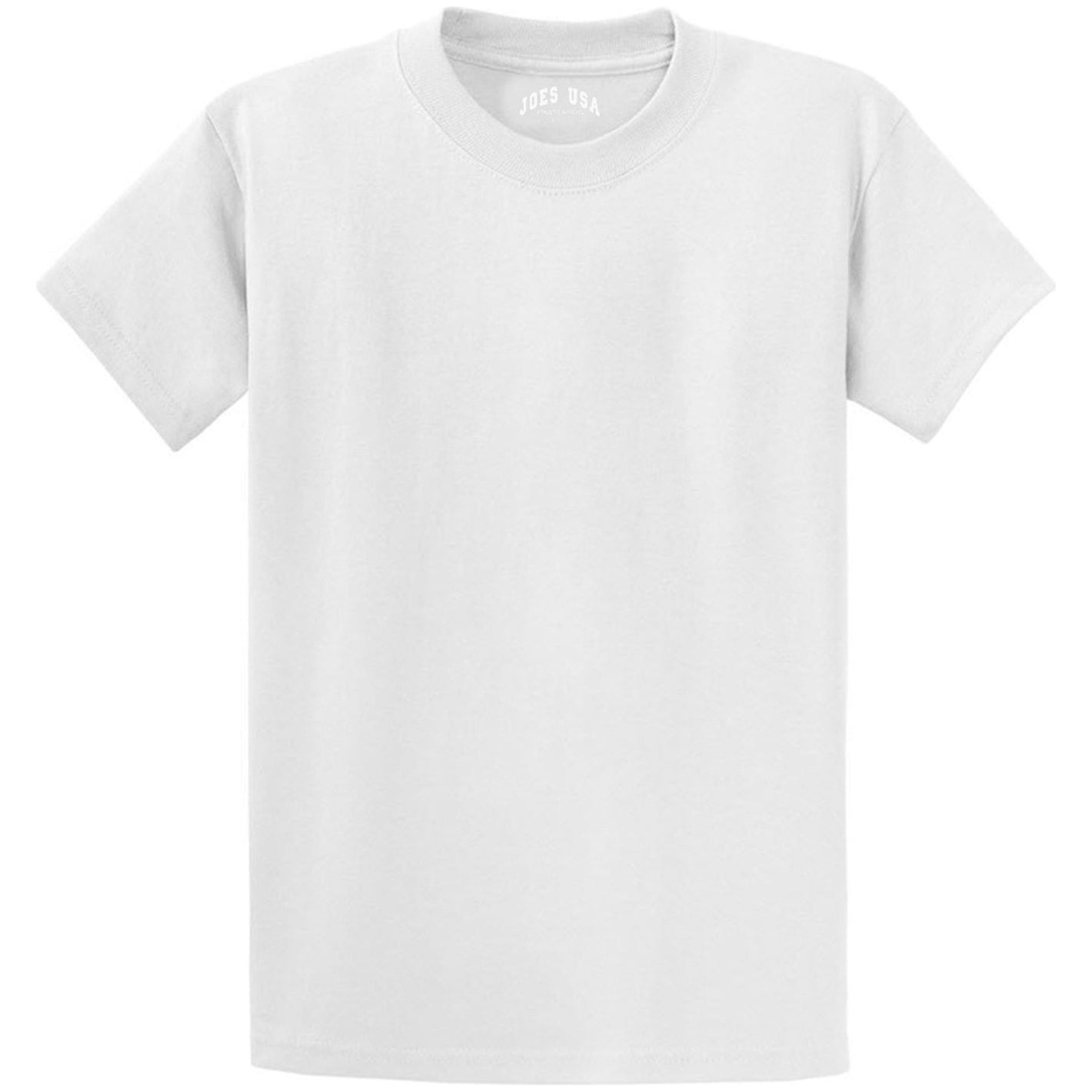 Joe's USA Tall Heavyweight 6.1-ounce, 100% cotton T-Shirts in 50 Colors. Sizes LT-4XLT Tall Joe's USA White