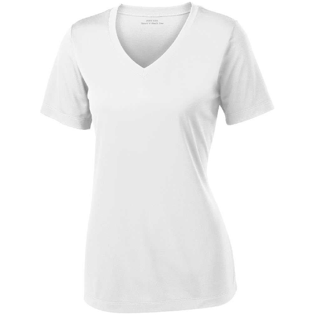 Women's Athletic All Sport V-Neck Tee Shirt in 15 Colors - Sizes XS-4XL DRI-EQUIP Womens Apparel