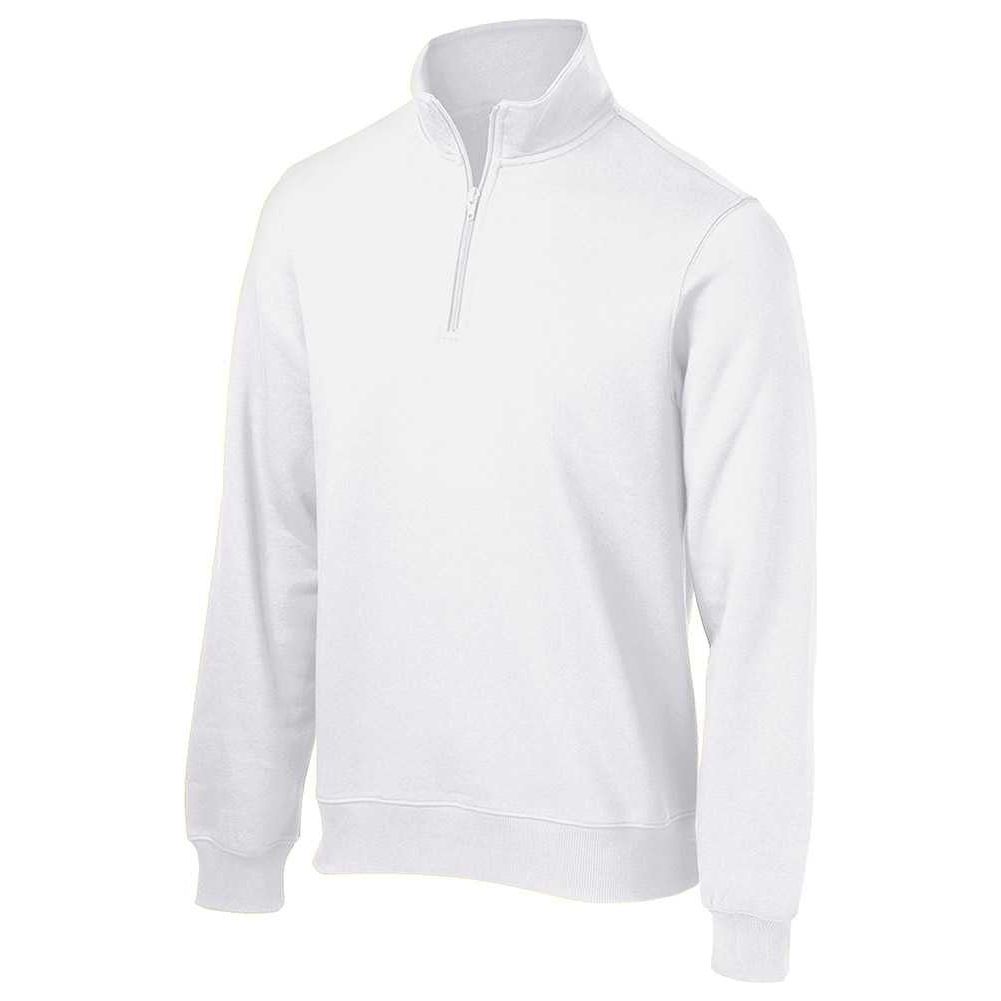 Joe's USA Men's 1/4-Zip Sweatshirt DRI-EQUIP White XS