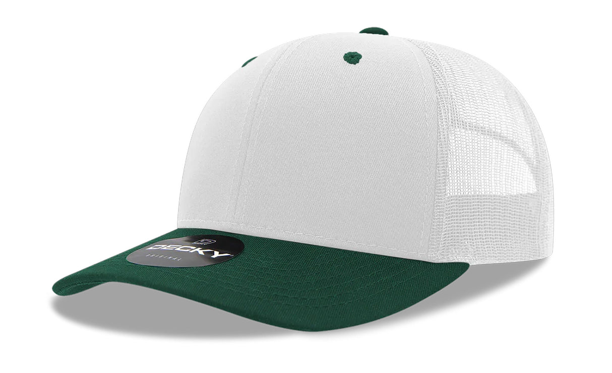Decky 6 Panel Mid Profile Structured Cotton Blend Trucker | Decky 6021