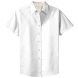 Womens Short Sleeve Wrinkle Resistant Easy Care Shirts-White/LightStone Joe's USA White / Light Stone X-Small