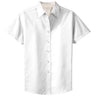 Womens Short Sleeve Wrinkle Resistant Easy Care Shirts-White/LightStone Joe's USA White / Light Stone X-Small