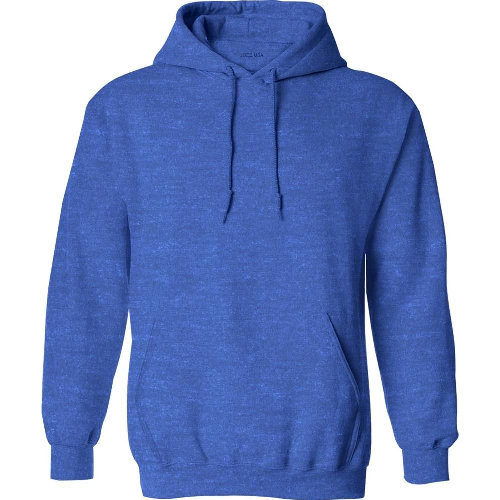 Wholesale Adult Hooded Sweatshirt Heather Royal Small Sweatshirts