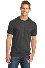 Wholesale Cotton Ringer Tee Dark Heather Grey/ Jet Black S Short Sleeve T-Shirts