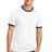 Wholesale Cotton Ringer Tee White/ Navy S Short Sleeve T-Shirts