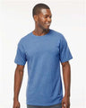 Wholesale Men's 5oz Soft Touch Cotton T-Shirt Heather Royal S Short Sleeve T-Shirts