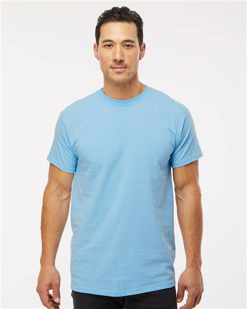 Wholesale Men's 5oz Soft Touch Cotton T-Shirt Light Blue S Short Sleeve T-Shirts