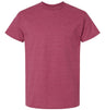 Wholesale Men’s 6oz Ultra Cotton Heavyweight T-Shirt Heather Cardinal Small Short Sleeve T-Shirts