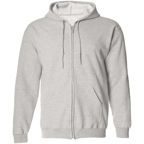 Wholesale Mens Heavy Blend Full - Zip Hooded Sweatshirt Ash Grey S Zip Hoodies