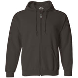 Wholesale Mens Heavy Blend Full - Zip Hooded Sweatshirt Dark Chocolate Brown S Zip Hoodies