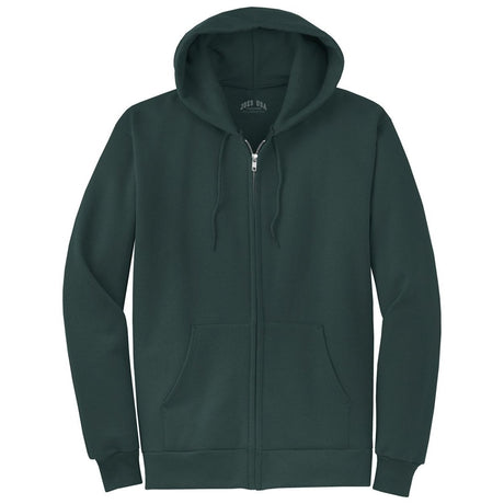 Wholesale Mens Heavy Blend Full - Zip Hooded Sweatshirt Dark Green S Zip Hoodies