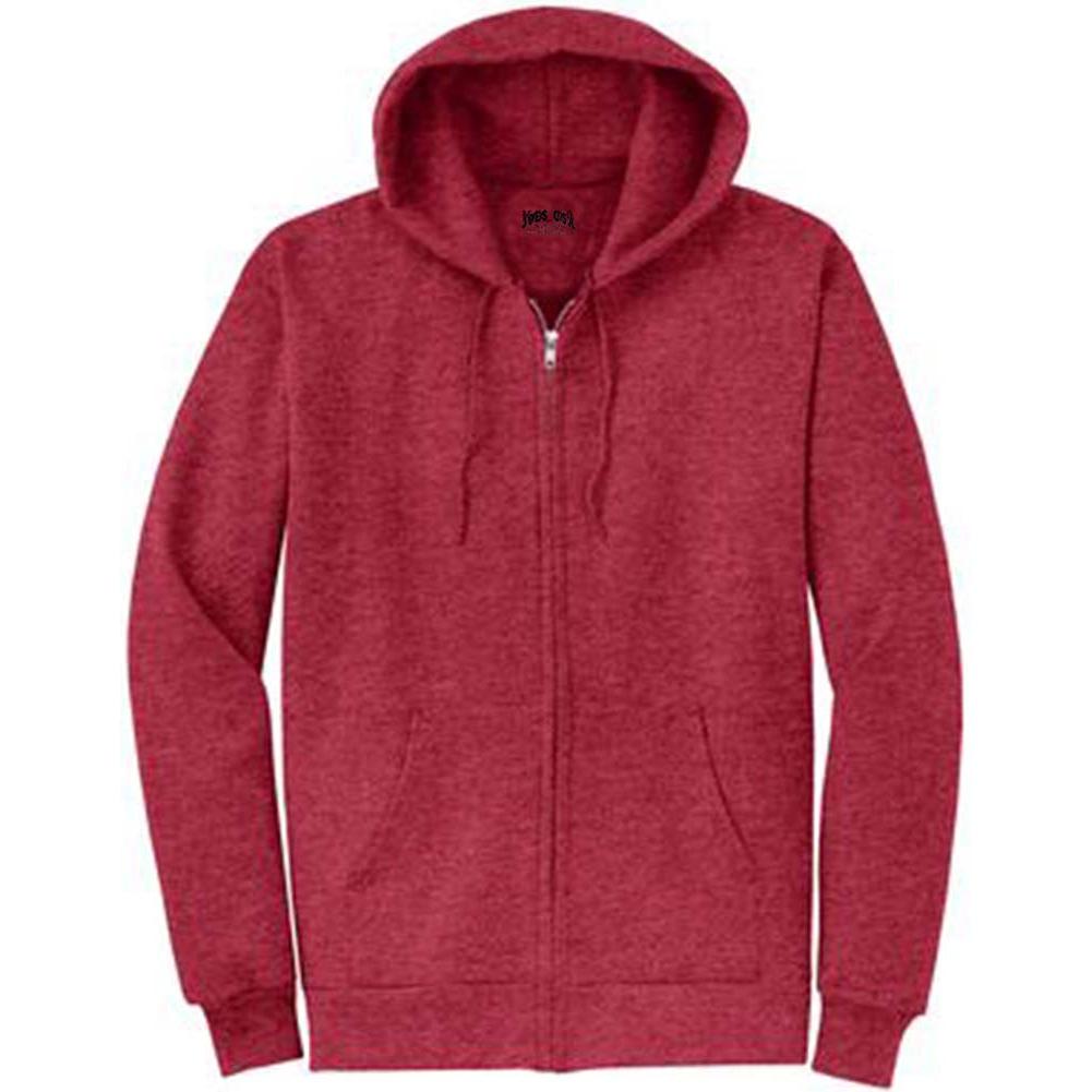 Wholesale Mens Heavy Blend Full - Zip Hooded Sweatshirt Heather Red S Zip Hoodies