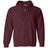 Wholesale Mens Heavy Blend Full - Zip Hooded Sweatshirt Maroon S Zip Hoodies