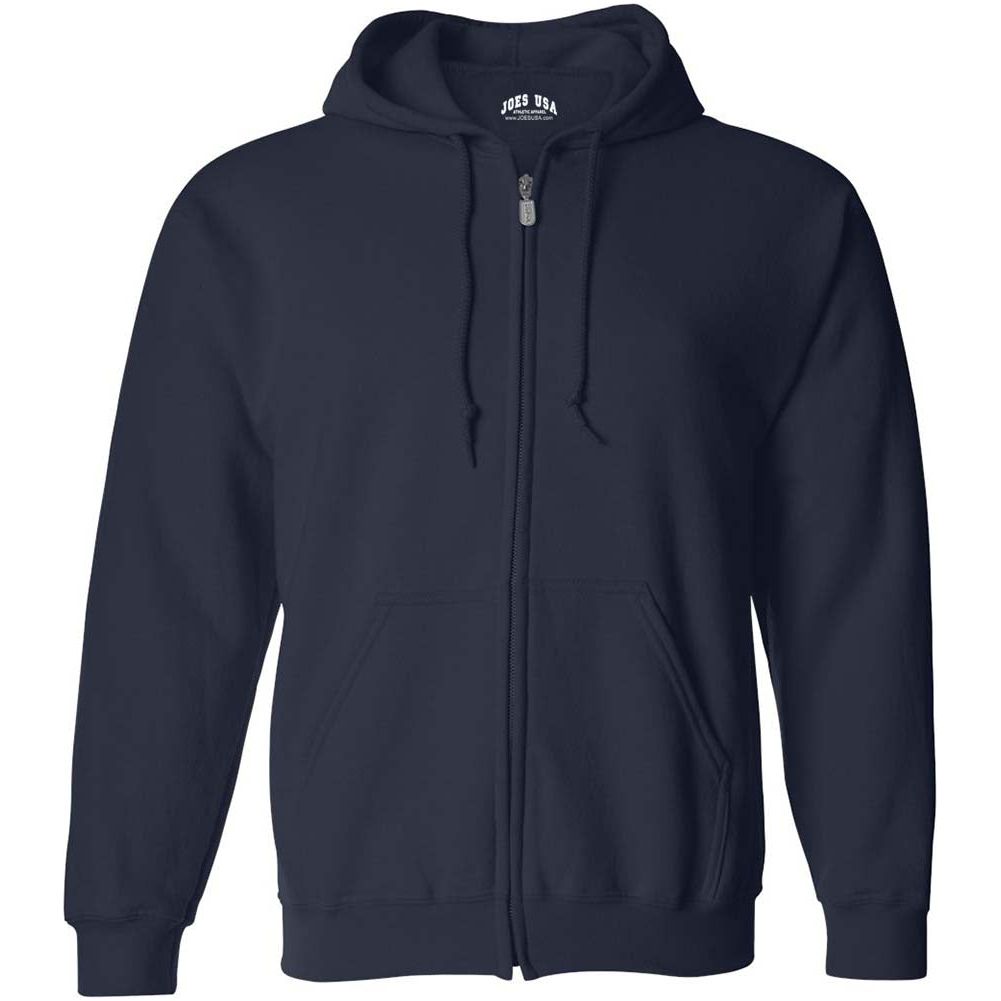 Wholesale Mens Heavy Blend Full - Zip Hooded Sweatshirt Navy S Zip Hoodies