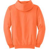 Wholesale Mens Heavy Blend Full - Zip Hooded Sweatshirt Neon Orange S Zip Hoodies