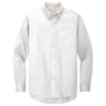 Wholesale Men’s Long - Sleeve Easy - Care Button - Up Shirt | Wrinkle - Resistant Uniform for Restaurants, Offices & Schools White / Light Stone Small Woven Shirts