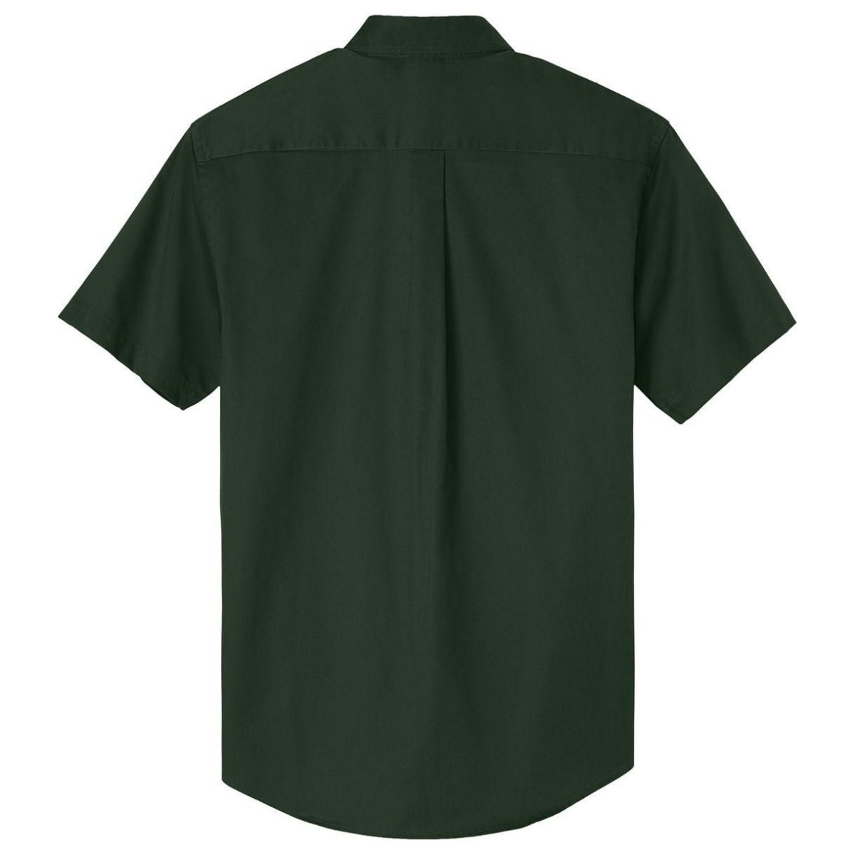 Wholesale Men’s Short - Sleeve Easy - Care Button - Up Shirt | Professional Uniform Shirt for Offices, Restaurants & Schools Dark Green / Navy Small Woven Shirts