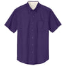 Wholesale Men’s Short - Sleeve Easy - Care Button - Up Shirt | Professional Uniform Shirt for Offices, Restaurants & Schools Purple / Light Stone Small Woven Shirts