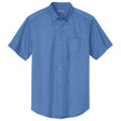 Wholesale Men’s Short - Sleeve Easy - Care Button - Up Shirt | Professional Uniform Shirt for Offices, Restaurants & Schools Ultramarine Blue Small Woven Shirts