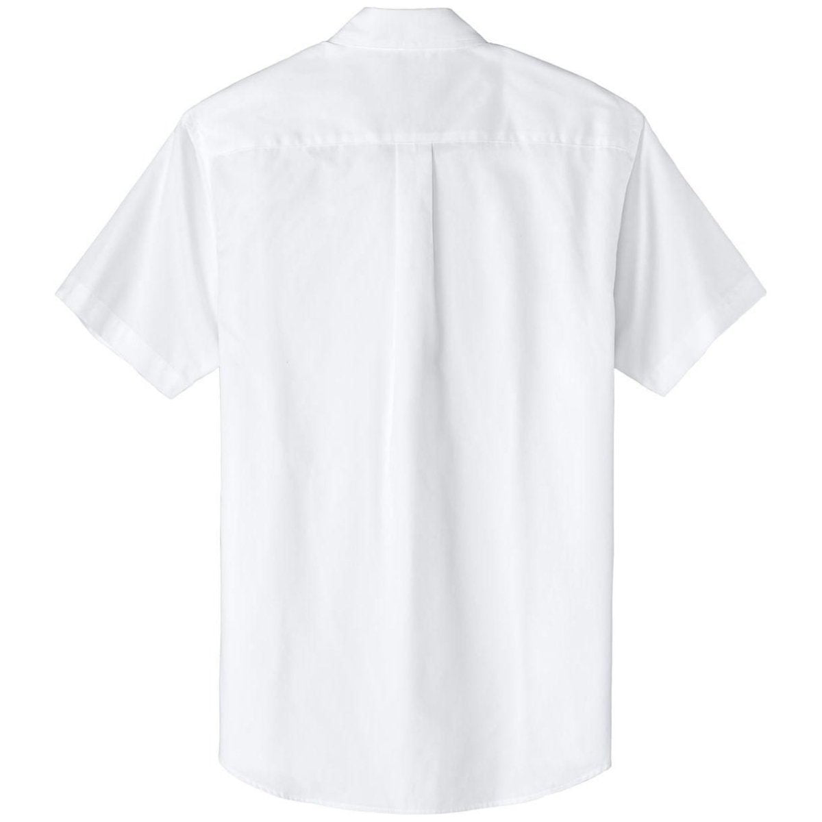 Wholesale Men’s Short - Sleeve Easy - Care Button - Up Shirt | Professional Uniform Shirt for Offices, Restaurants & Schools White / Light Stone Small Woven Shirts