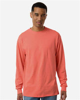 Wholesale Unisex Gold Soft Touch Long Sleeve T-Shirt Heather Coral S Long Sleeve T-Shirts