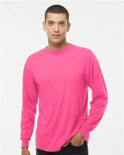 Wholesale Unisex Gold Soft Touch Long Sleeve T-Shirt Neon Pink S Long Sleeve T-Shirts