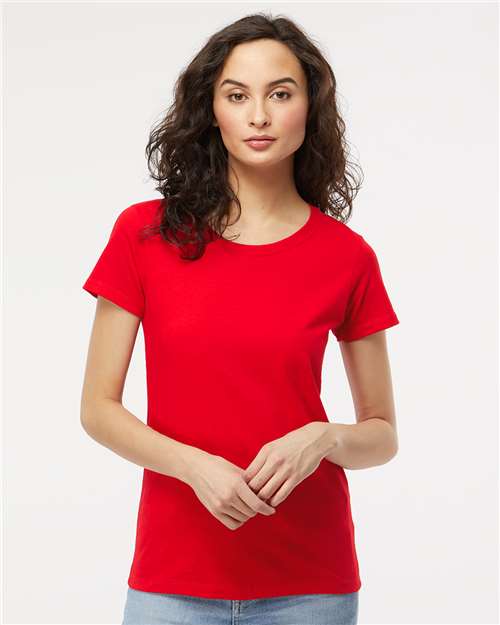 Wholesale Women's Soft Touch Cotton T-Shirt Deep Red XS Short Sleeve T-Shirts
