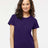 Wholesale Women's Soft Touch Cotton T-Shirt Purple S Short Sleeve T-Shirts