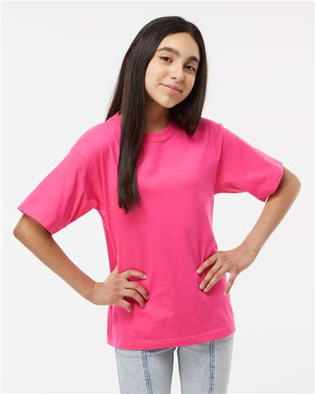 Wholesale Youth Soft Touch T-Shirt Heliconia XS Short Sleeve T-Shirts