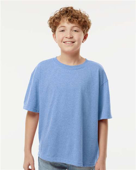 Wholesale Youth Soft Touch T-Shirt Light Blue Heather XS Short Sleeve T-Shirts