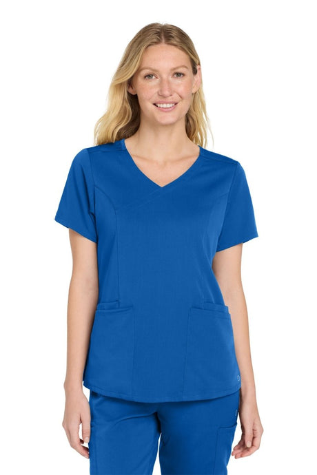 Wink ® Women's Premiere Flex ™ Mock Wrap Top WW4268 - Wink WW4268 Royal XS Women's Scrub Tops