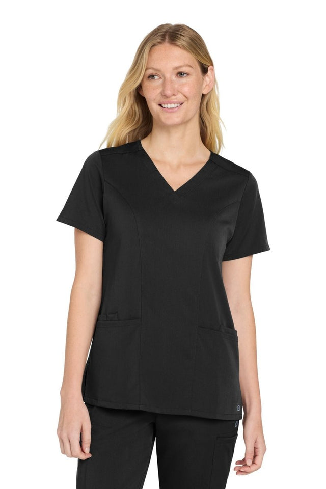 Wink ® Women's Premiere Flex ™ V - Neck Top WW4168 - Wink WW4168 Black XS Medical Scrub Tops