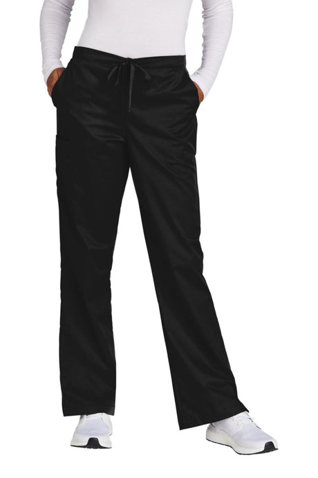 Wink ® Women's Tall WorkFlex Flare Leg Cargo Pant WW4750T - Wink WW4750T Black LT Women's Scrub Pants - Tall