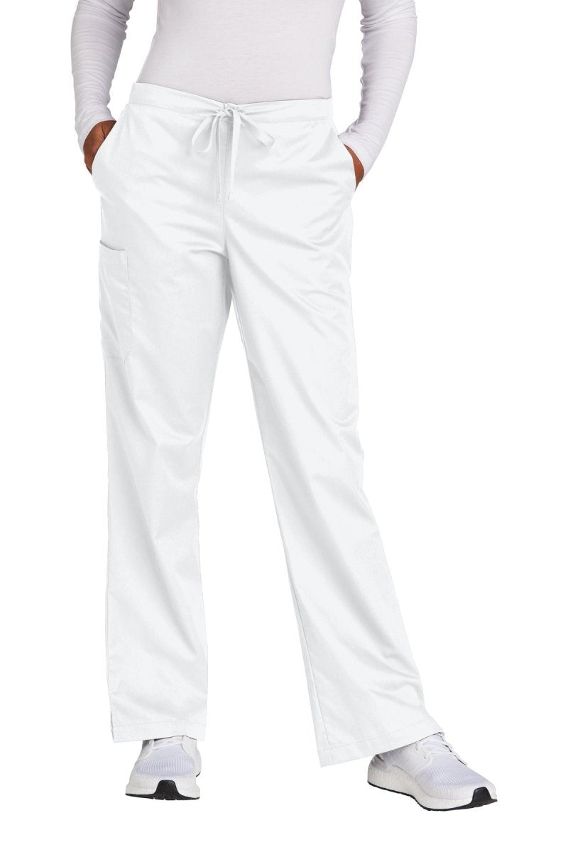 Wink ® Women's Tall WorkFlex Flare Leg Cargo Pant WW4750T - Wink WW4750T White LT Women's Scrub Pants - Tall